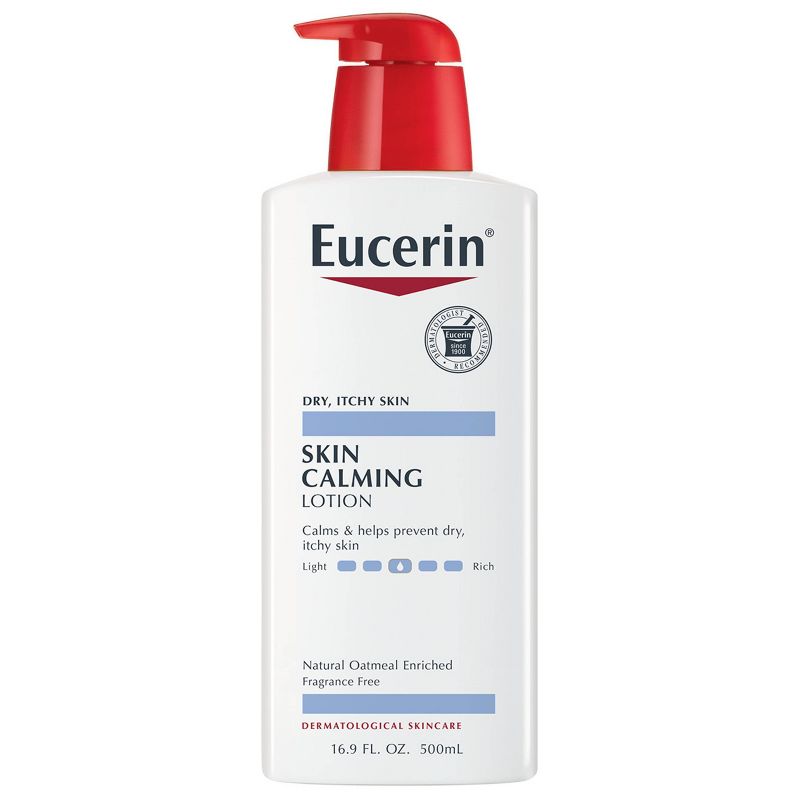 Eucerin Skin Calming Body Lotion for Dry and Itchy Skin Unscented - 16.9 fl oz, 1 of 11