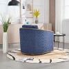 CAVINAS 360 Degree Swivel Barrel Accent Chair with Rattan Frame,  Upholstered Sofa Chair with Wood Base - 3 of 4