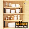 2-Pack Kitchen Cabinet Shelf Racks, Expandable Spice Rack for Pantry & Cupboard Storage, Black & Natural - 3 of 4