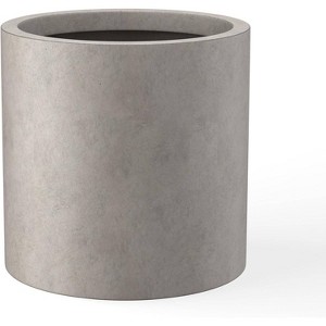 Rosemead Home & Garden Inc. 10" Round Modern Concrete Outdoor Planter Pot Weathered - 1 of 3