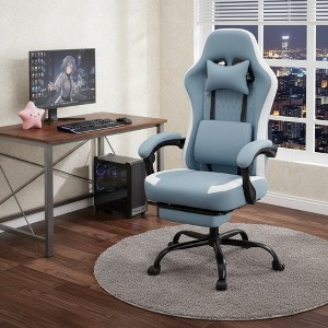AZL1 Life Concept Video Computer Game Chair with Ergonomic Lumbar Support PU Leather Swivel Racing Chair with Arm - 1 of 4