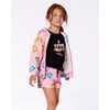 Deux par Deux Girl Printed French Terry Hoodie Cardigan Pink Multicolored Gummies - 4 of 4