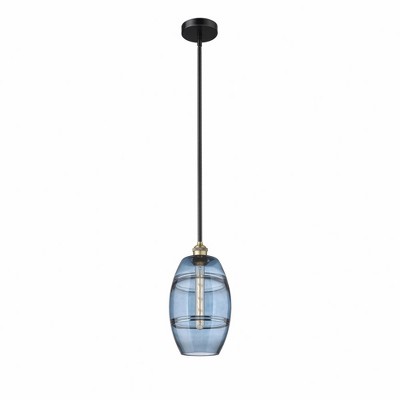 Vaz - 1 Light Stem Hung Mini Pendant In Industrial Style-9.38 Inches Tall and 8 Inches Wide
