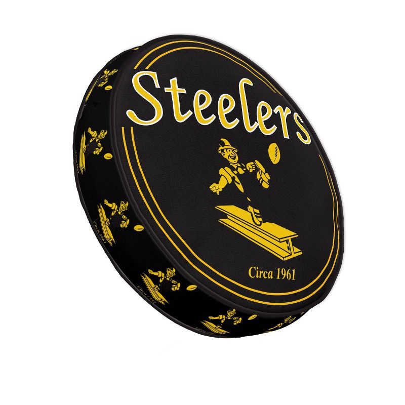 NFL Pittsburgh Steelers Vintage Circle Novelty Plushlete Throw Pillow, 1 of 4