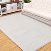 Fluffy Shaggy Rug: Tie-Dyed Furry Non-Shedding Plush Rug – Fuzzy Accent Carpet for Living Room, Bedroom | Soft Feet-Friendly Home Decor Floor Cover - 3 of 4