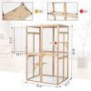 LAOTIES Outdoor Wooden Catio,Weatherproof Cat Enclosure With Platforms And Sunshine Roof for Outdoor Play And Safety - 4 of 4