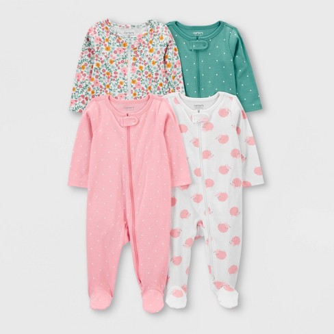 Carter's Baby Girls' Pink Print Snap-Up Sleep & Play Pajamas 1P839110 –  Good's Store Online