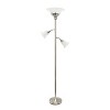 3-Light Floor Lamp with Scalloped Glass Shade - Elegant Designs - 3 of 4
