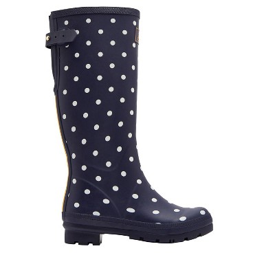 Joules Womens Printed Wellies With Adjustable Back Gusset