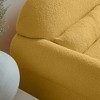 DOMETOUR Lambs Wool Loveseat for Living Room, Modern Teddy Fabric Couch Sofa With 2 Lumbar Pillows - 4 of 4