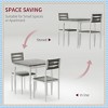 Jojoka 3 Piece Dining Table Set for 2 with Spiral Legs, Space-Saving Kitchen Table and Chairs for Small Spaces, Apartment, Rustic Industrial Style - 4 of 4