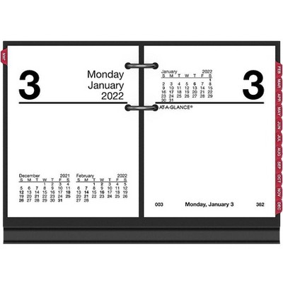 AT-A-GLANCE 2022 3.75" x 3" Daily Calendar Refill Compact White/Black E919-50-22