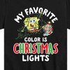 Boys' - SpongeBob SquarePants - My Favorite Color Is Christmas Lights Short Sleeve Graphic T-Shirt - 2 of 4