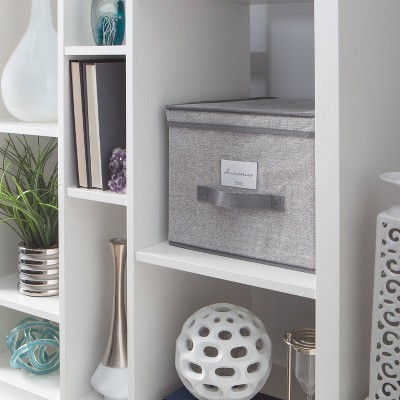 Large Gray Foldable Polypropylene Storage Bin with Lid
