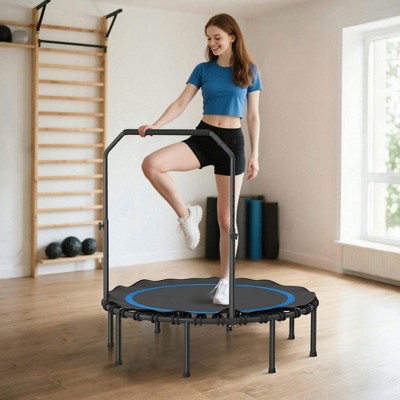Resenkos 48-Inch Folding Rebounder with Adjustable Handle for Cardio -