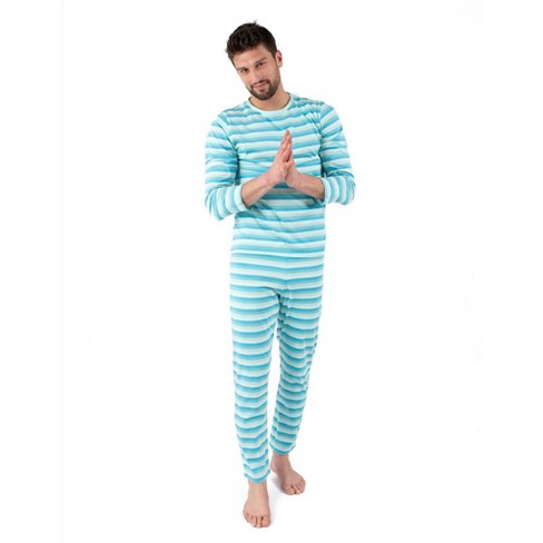 Mens Green Top & Stripes Pajamas – Leveret Clothing