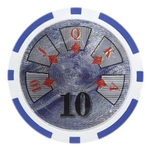 Slickblue 14-Gram Clay Poker Chips 25-Pack, Holo Inlay, Casino Game Chips, Ben Franklin Design, $1-$500 - 1 of 3