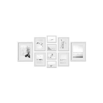 Haus and Hues Lancaster Gallery Wall Frame Set with Real Glass and Mat