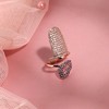 SOHI Women's Crystal Silver Stylish Serenity Bands - 2 of 4