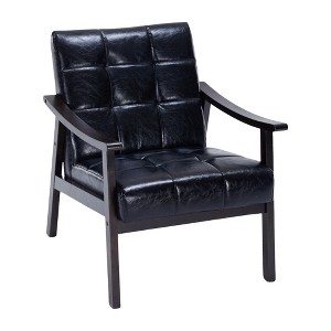 Maliang Modern Upholstered Armchair With High Back, Solid Wood Legs, Reading Chair Suitable For Living Room Or Study - 1 of 4