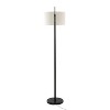 Casper 69" Contemporary Metal Floor Lamp in Matte Black Metal with Natural Linen Shade from Grandview Gallery by LumiSource - 4 of 4