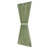 Kate Aurora Plaid Country Farmhouse French Door Curtain Panel With Matching Tieback - 3 of 4