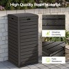 Syemin Outdoor Trash Cans 38 Gallon Outdoor Trash Can Waterproof Garbage Can with Lid Indoor Outdoor Use Trash Bin, Black, 16.1"*16.26"*33.86" - 4 of 4