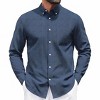 COOFANDY Mens Long Sleeve Button Down Shirt Casual Untucked Shirts for Men Oxford Dress Shirts - 4 of 4