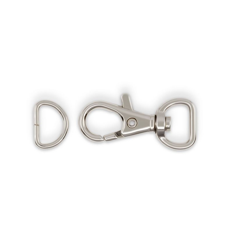 Dritz 12ct Swivel Hooks &#38; D-Rings Nickel, 4 of 8