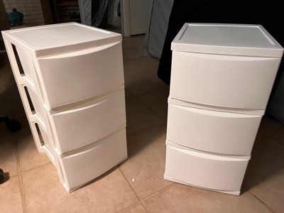 Iris 3 Drawer Plastic Storage Chests White : Target
