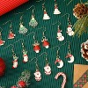 16 Pairs Christmas Stud Earrings Set with Enamel Holiday Designs. - 3 of 4
