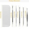 5 Pcs Blackhead Remover Kit Pimple Comedone Extractor Tool Set Stainless Steel - 2 of 4