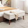Sapphtopaz Tufted Ottoman Bench with Storage, End of Bed Bench Foot, Storage Bench for Bedroom or Entryway, Upholstered Ottoman with Safety Hinges - 2 of 4