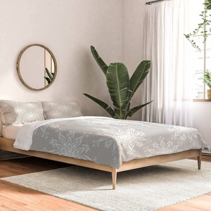 King Lisa Argyropoulos La Boho Snow Polyester Comforter + Pillow Shams Beige - Deny Designs: 300 Thread Count, Abstract Pattern - 1 of 4