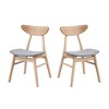 NicBex Dining Chairs Set of 2 Upholstered Chair Mid-Century Modern Chair with Wood Legs, Fabric Accent for Kitchen, Bedroom - 2 of 4