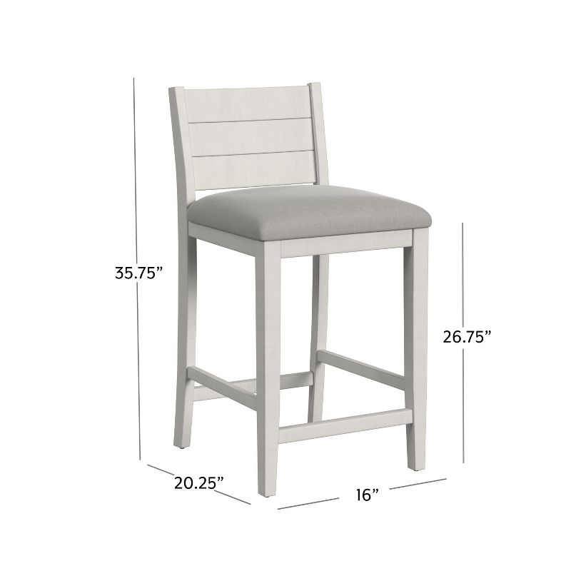 35.75&#34; Fowler Wood Counter Height Barstool Sea White - Hillsdale Furniture, 4 of 21