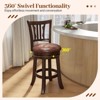 Tangkula 26" Counter Height Swivel Bar Stools Set of 2 w/Back & Faux Leather Seat - 4 of 4