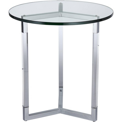 Studio 55d Linda 22 Wide Clear Acrylic Round Modern Accent Table Target