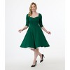 Unique Vintage Women's Pleated Bust Swing Dress - 4 of 4