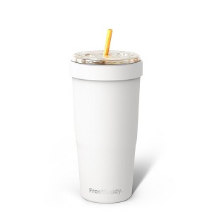 FrostBuddy To-Go Buddy Insulated Cup Holder | Fits All Sizes of Hot & Cold To-Go Cups | 32oz Stainless Steel Tumbler | White - 1 of 4