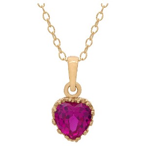 3/4 TCW Tiara Ruby Crown Pendant in Gold Over Silver, Women