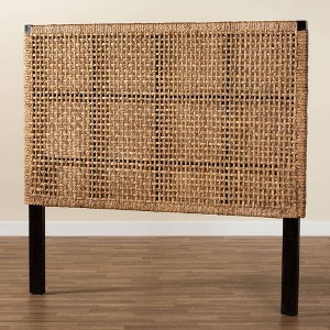 bali & pari Alise Seagrass and Mahogany Wood Headboard - 1 of 4