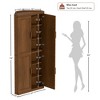Wooakway Natural Wood/Black/Light Walnut/White Decorative Storage Cabinet Corner Kitchen Dining Cabinet Freestanding Cupboard Adjustable Shelves Home - 4 of 4