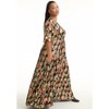 June + Vie by Roaman's Women's Plus Size Metallic Printed Maxi Dress - 4 of 4