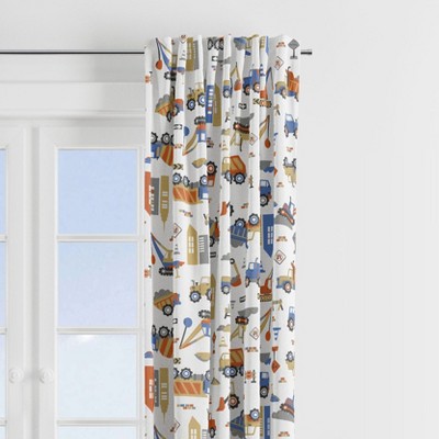 Bacati - Construction Yellow/Orange/Grey/Blue Curtain Panel