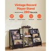 HDZNVF 3-Tier Record Player Stand Vinyl Record Stand up to 280 Album Black - 3 of 4
