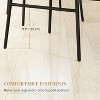 Black Rattan Bar Stools Set of 2, 26 Inch High Bar Stools with Back, Bar Stools for Kitchen Island - 4 of 4