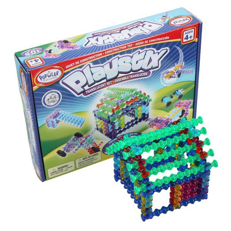 Popular Playthings Playstix 105-Piece Translucent Set, 2 of 4