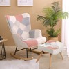 NicBex Linen Fabric Glider Rocking Chair,Upholstered Nursery Rocking Chairs with High Backrest,Cozy Rocking Chair,Nursing Chair for Bedroom - 2 of 4