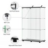 APRILSOUL Glass Display Cabinet, Double Doors, Floor Standing Display Cage, for Living Room Bedroom Office - 4 of 4